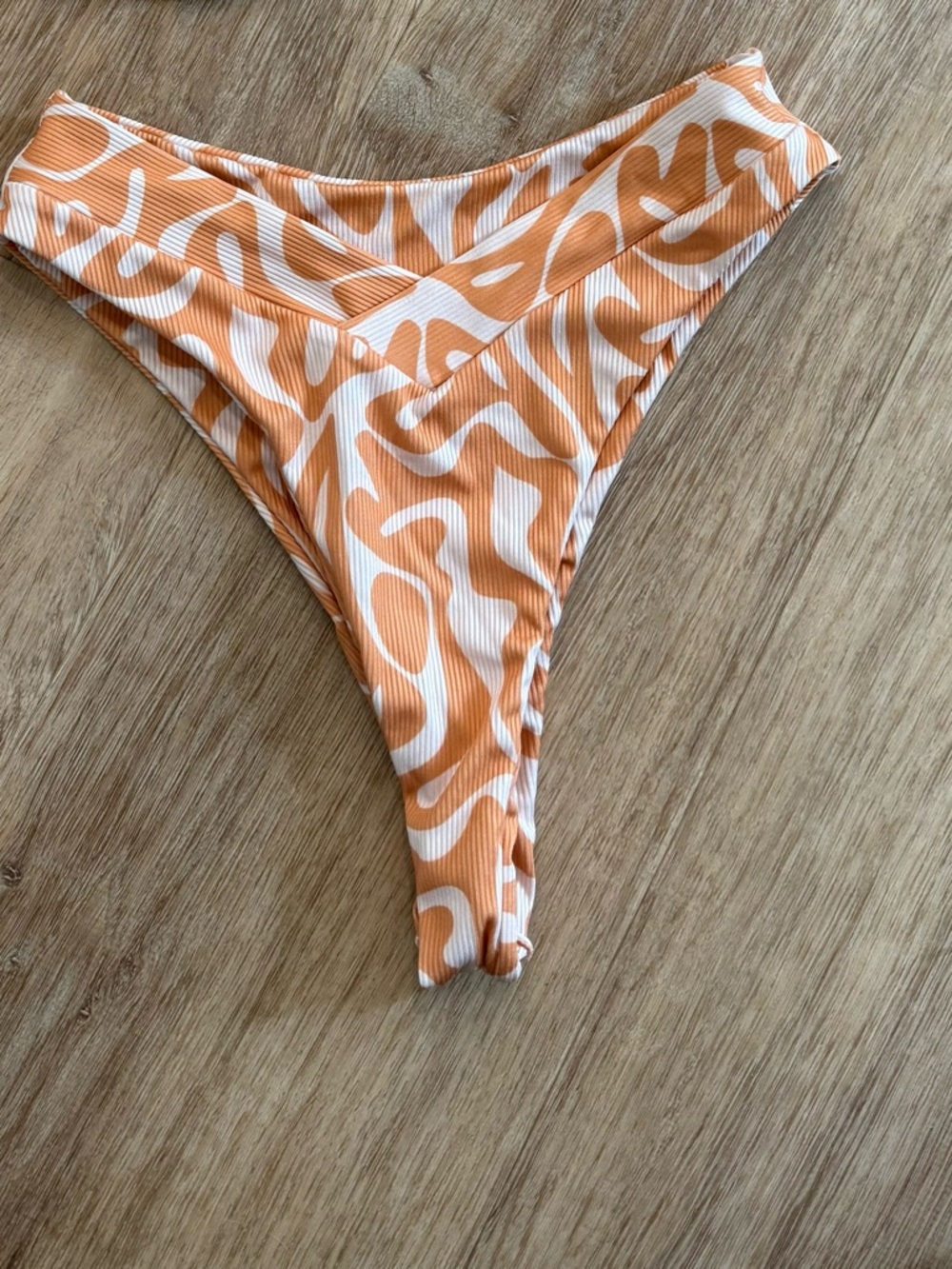 Kulani Kinis Orange and White Swirl Bikini Bottom